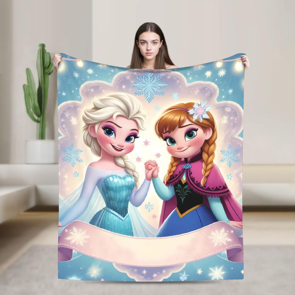 Frozen 2 Elsa Anna Cartoon Blanket Quality Soft Warm  Throw Blanket Winter Kids Couch Chair Print Bedspread