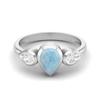 Pear Shape  Larimar Gemstone 925 Sterling Silver Ring