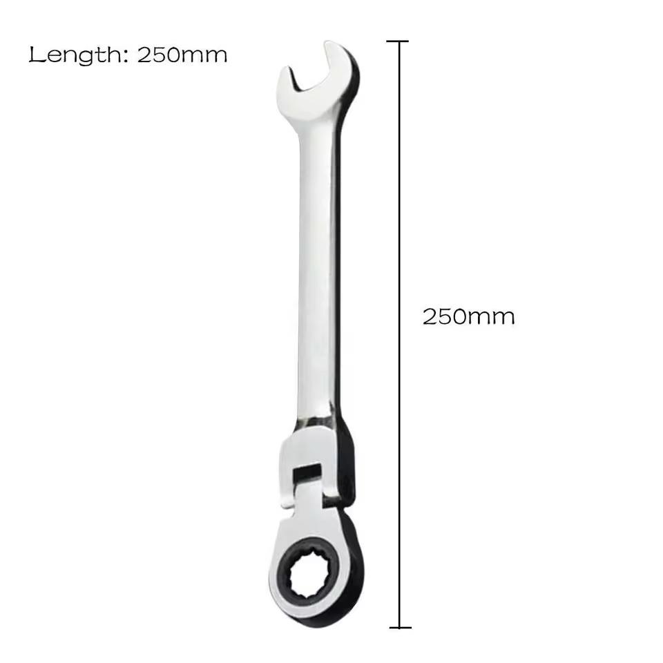1pc Adjustable Hook Ratcheting Combination Spanner Wrench Set Stainless Steel Hand Tools Ratchet Handle 14mm