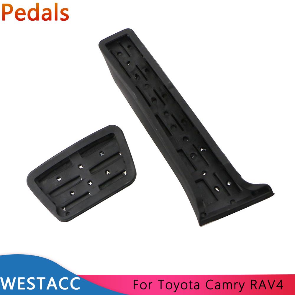 Edelstahl-Autopedale, Gas-Bremspedalabdeckungen für Toyota Camry 2018 – RAV4 Rav 4 – Innenausstattung