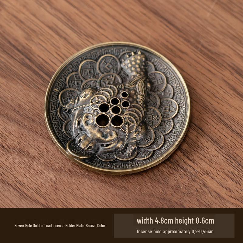 Antique Double-Layer Lotus Incense Holder for Tea Ceremony and Buddha Incense, Multi-Porous Sandalwood Line Burner.