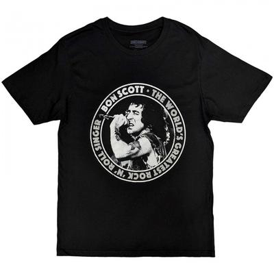 Bon Scott Unisex Adult TWGRRS Circle T-Shirt