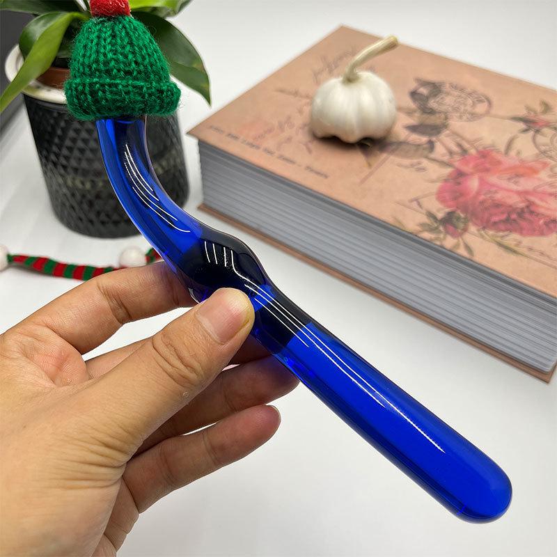 Suction Cup Glass Stopper with Knitted Hat in Pink and Blue High Borosilicate