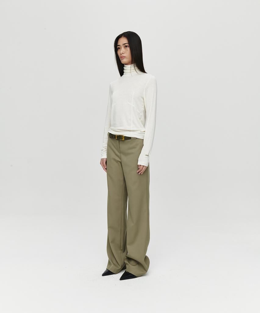 Hoite Wool Slim Pants (Beige)
