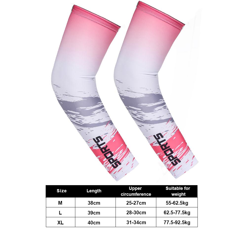 Confezione da 2 copribraccia da ciclismo, protezione solare UV, polsini e scaldabraccia da basket