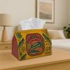 1pc Vintage Style Tissue Box Holder - Sardines Lemon Label Design, Ideal for Parties, Versatile for Kitchen And Dining, Coffee Table, And Dining Table
