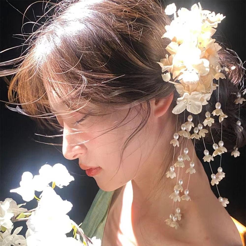 New Chinese Style Tassel Side Clip Luxury Duckbill Clip Exquisite Side Clip  Bridal Headwear
