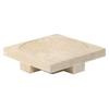 Wabi-Sabi Faux Stone Square Tray: Creative Carved Pattern for Incense, Coffee Table, or Fruit Bowl.