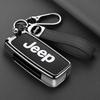 Metal Leather Car Flip Key Case Cover Shell Fob Keyless Protector Bag Accessories For Jeep Renegade Compass 2016 2019 2020 2021
