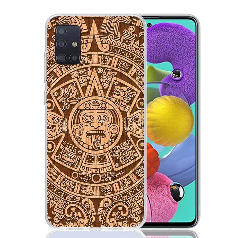 Mayan Stone Totem Pole Phone Case for Samsung Galaxy A52 A51 A50S A12 A22 A32 A72 A10S A30S A31 A71 Note 20 Ultra 10 Plus S10 Ga