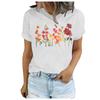Women's Oversized Tops Vintage Girls Trend Printed Fashion Short Sleeve O Neck Cotton T-shirt