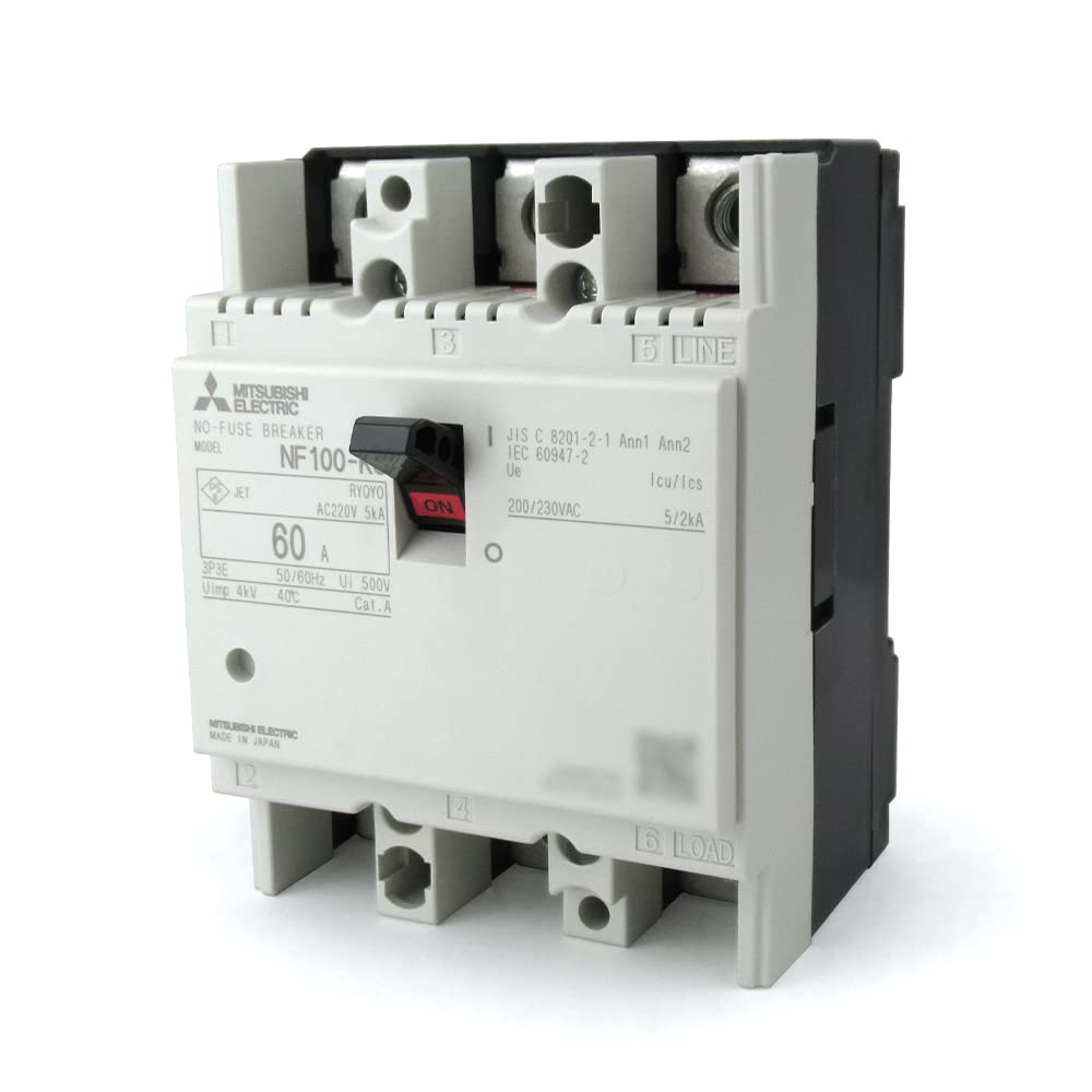 

Mitsubishi Mitsubishi Electric 3P 60A Fuse NN NF100-KC (No Breaker) (3 Pole) (AC)