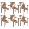 Day and Night - Day and Night Stackable Garden Chairs 6 Units Solid Teak Wood