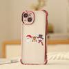 Ae120 Merry Christmas Santa Design Electroplated TPU Phone Cases for Samsung A54 A12 A14 S23 S24 Ultra A55 A15 S20 S21 FE Four Corner Protection Cover