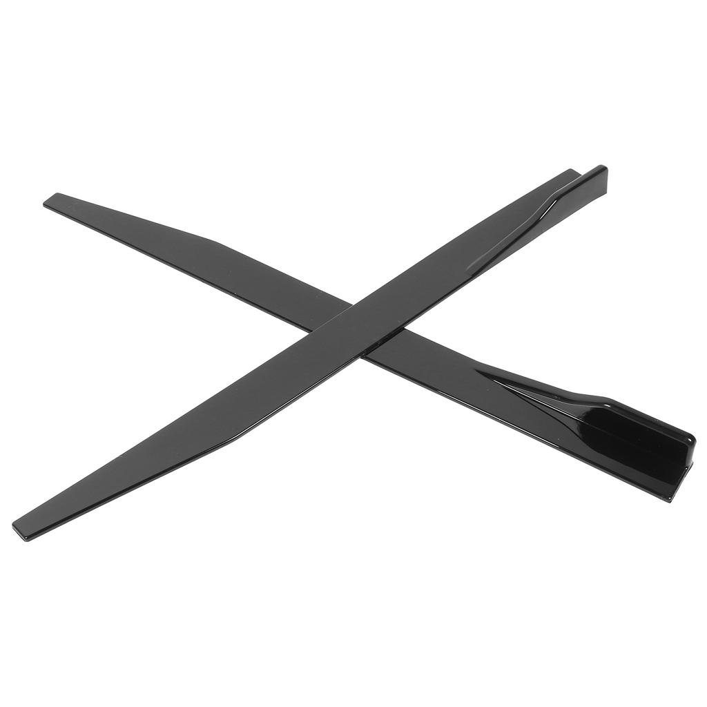 2pcs Car Side Skirt Splitter Lip Winglet Diffuser Universal for Sedan and Hatchback 120cm 47.2in Glossy Black