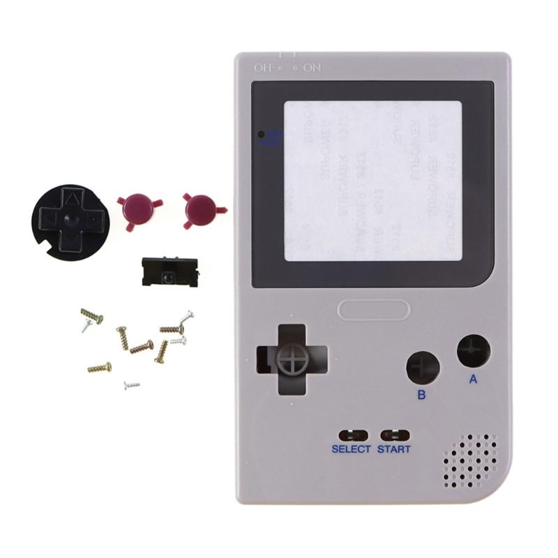 Game Console Housing Cover Replacement for GBP Full Shell Cases with Rubber Pads Buttons Screws Kit Gaming Accessories
