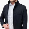 Men Stand Collar Long Sleeve Woolen Coat Single Breasted Pockets Mid-length Casual Windbreaker Outwear