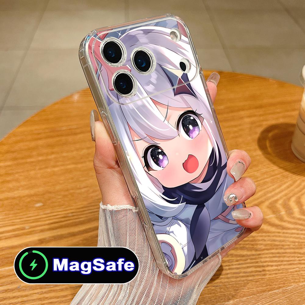 

Game GI Paimon Clear TPU Magsafe Mobile Phone Case for iPhone 17 16 15 14 13 12 11 Air Pro Max Plus Mini Colorful Cover iPhone 11 Pro Max