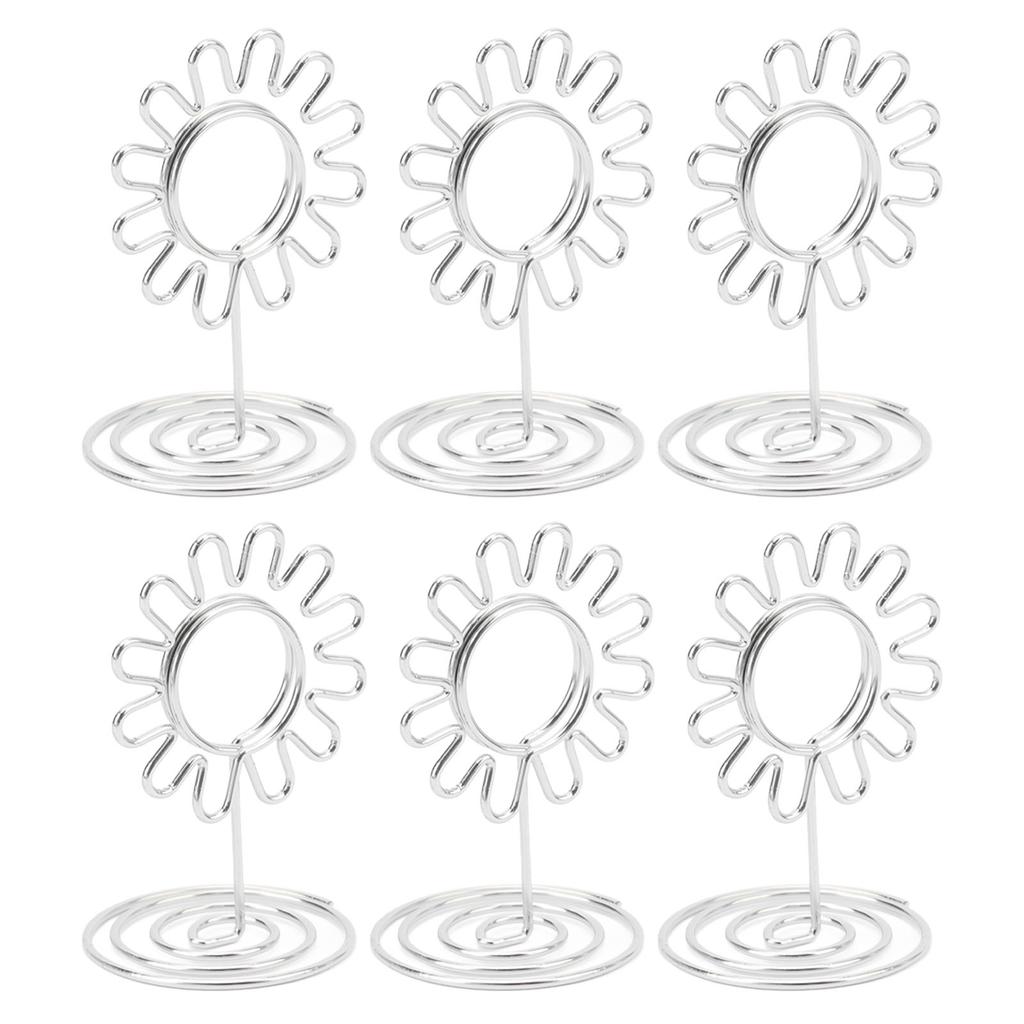 20PCS Wire Table Picture Photo Holder Gold Plated Surface Reusable Table Card Holder for Wedding