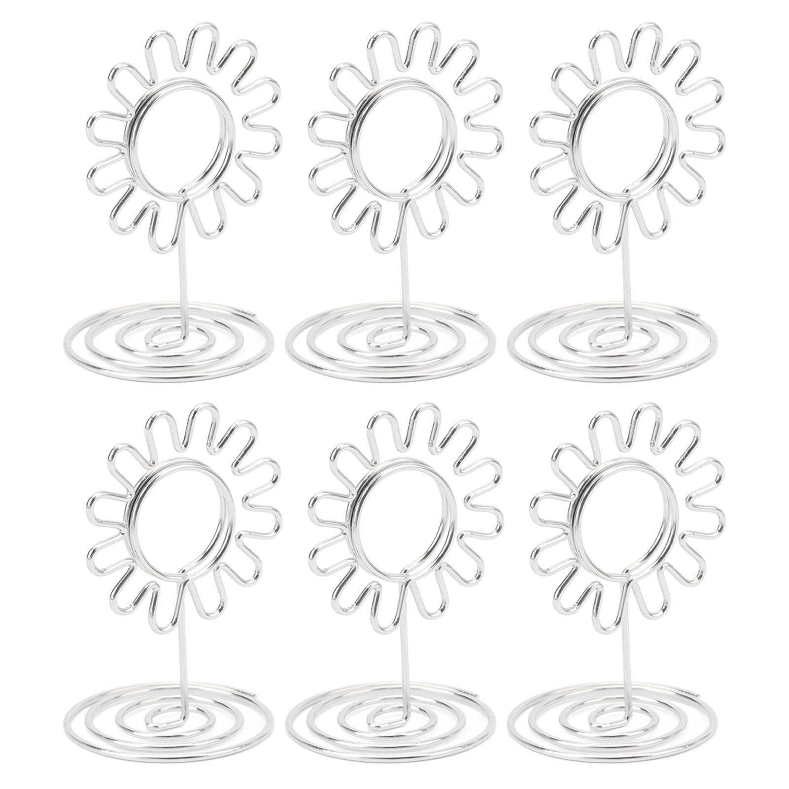 

20шт проволочный держатель для фотографий на столе с позолоченной поверхностью многоразовый держатель для карточек на свадьбу серебряный