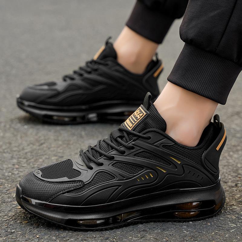 

New men s shoes spring sports leisure running shock absorption heightening youth versatile Darth Vader dad trendy shoes 39