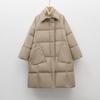 Feather 90 White Duck Down New National Standard Women's Simple Solid Color Thickened Medium and Long Down Jacket Women