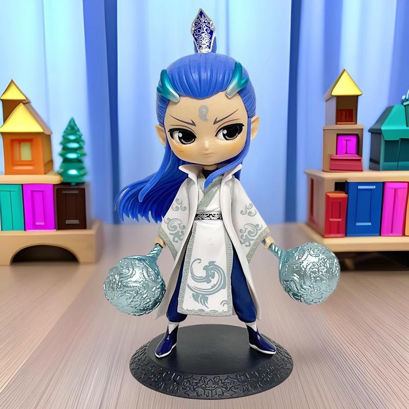 17CM Exquisite Version of The Third Prince of Nezha, The Arrival of The Devil Child Aobing Figure Ornament Model Car