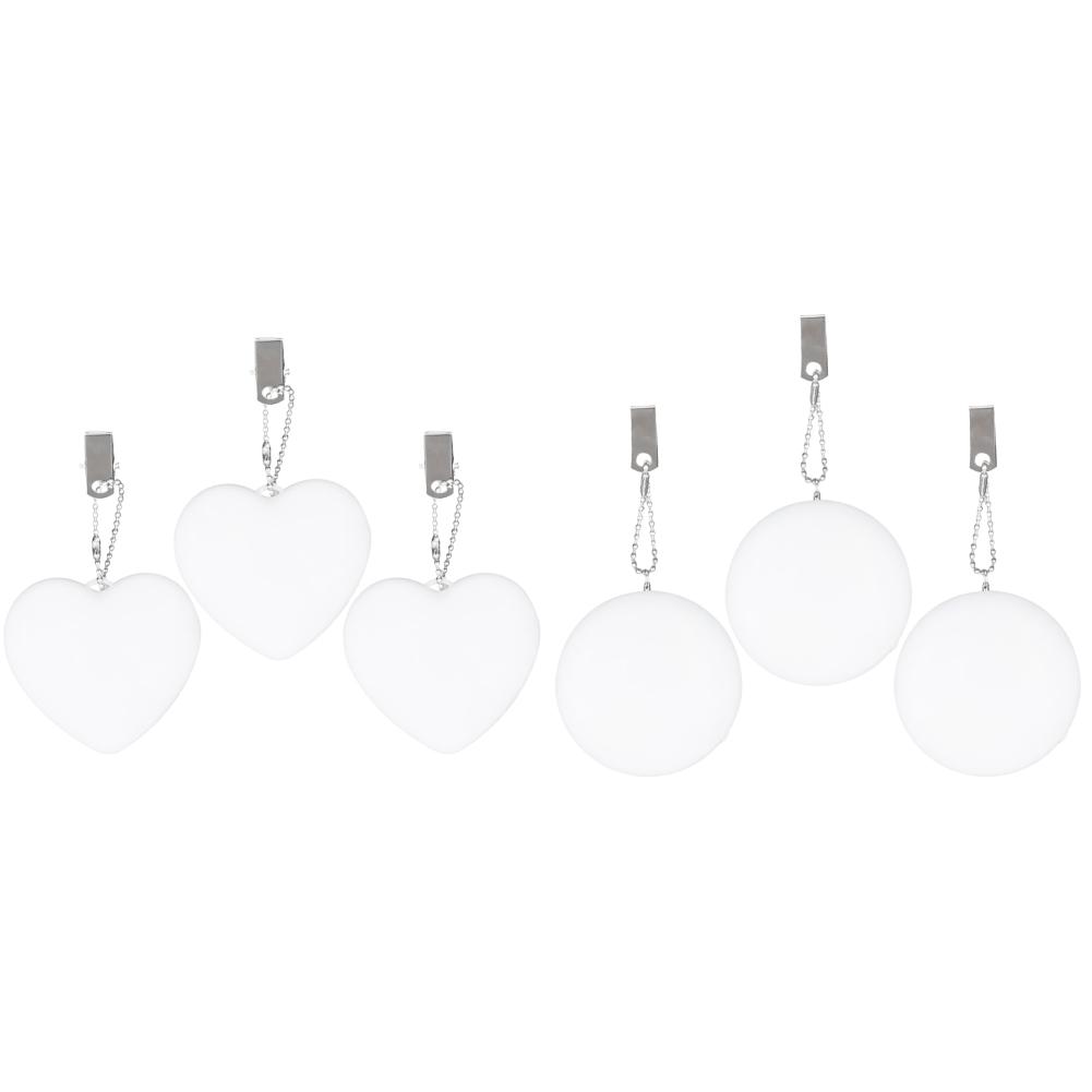 6-1 ST Väska Hjärta LED-Lampa Automatisk Rörelseaktiverad Handväska Lampa för Kvinnor Bah Väskberlock Väska Hjärta Nyckelringslampa