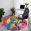 1pc Virgin Mary Print Carpet, Round Non Slip Durable Large Size Office Carpet, Suitable for Office