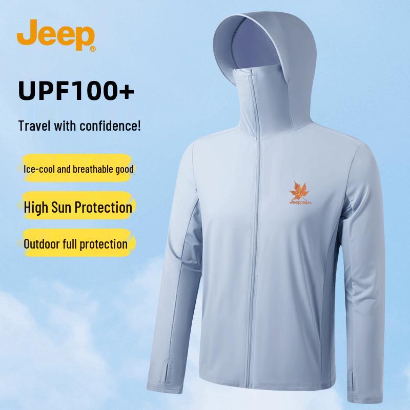 JEEP Men s Cooling Ice Silk UV Protection Hooded Jacket 3XL