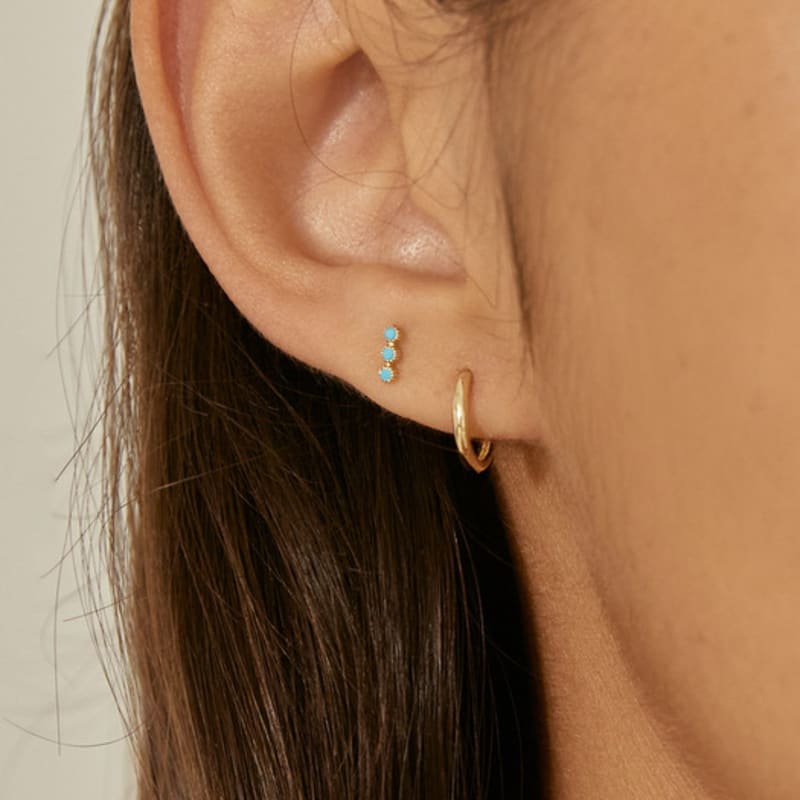 LUNNE 14k Labret Piercing 4 Types (14k Gold) #LFPI03