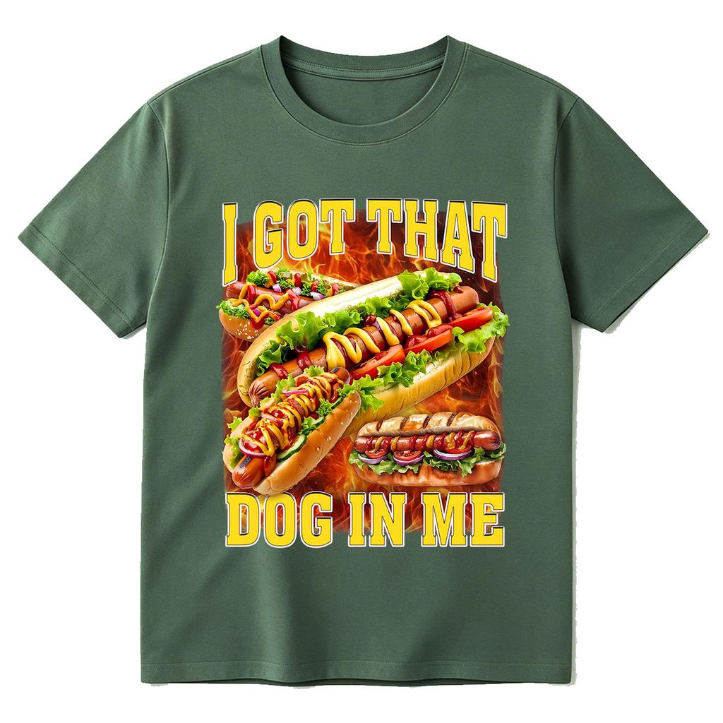 I Got That Dog In Me Tshirt Funny Hot Dog Meme Tee Shirt 90s Style Hotdog Retro Bbq Cookout Food Graphic T Shirts Streetwear