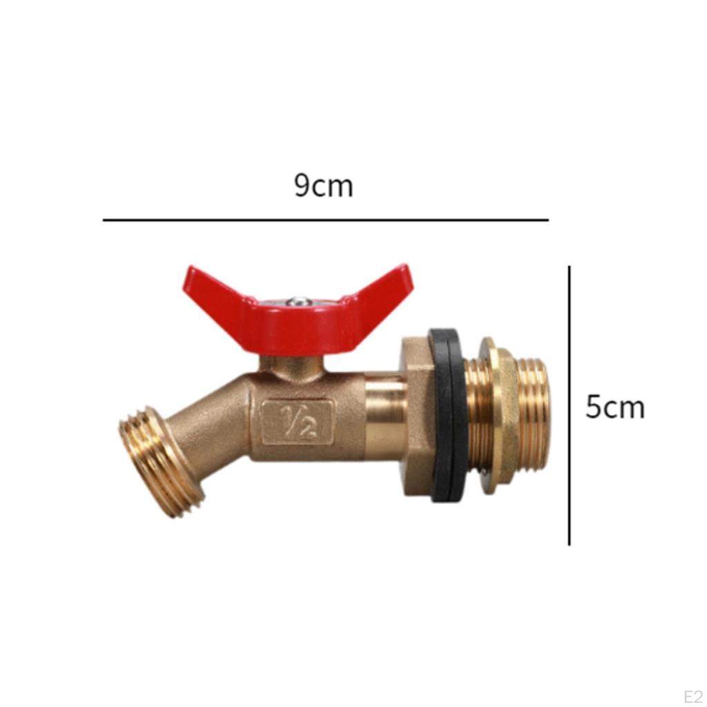 IBC Tote Fittings Messing Schlauch Ventil Wasserhahn 3/4'', Anschluss Auslaufsicher für Haushalt Industrie