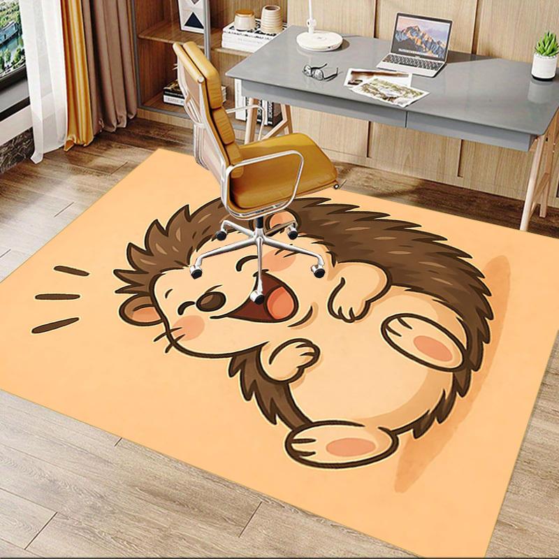 1PC Hedgehog Cartoon Anti-slip carpet, suitable for Office, bedroomand playrooms. It can also be used as a sofa footrest cover-W50
