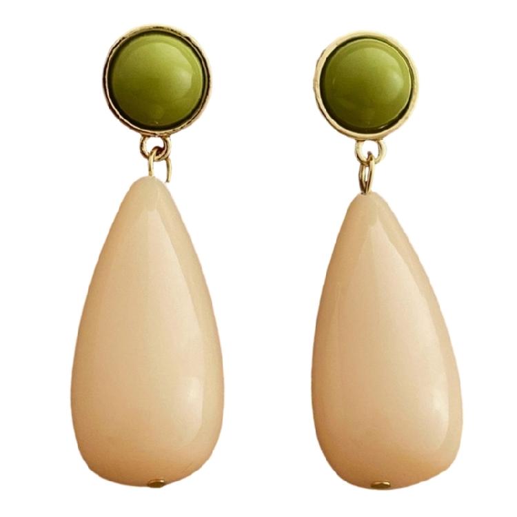 Modern Minimalist Drop Earrings Elegant Pendant Earrings Resin Alloy Texture Suitable for Everyday Stylish Outfits