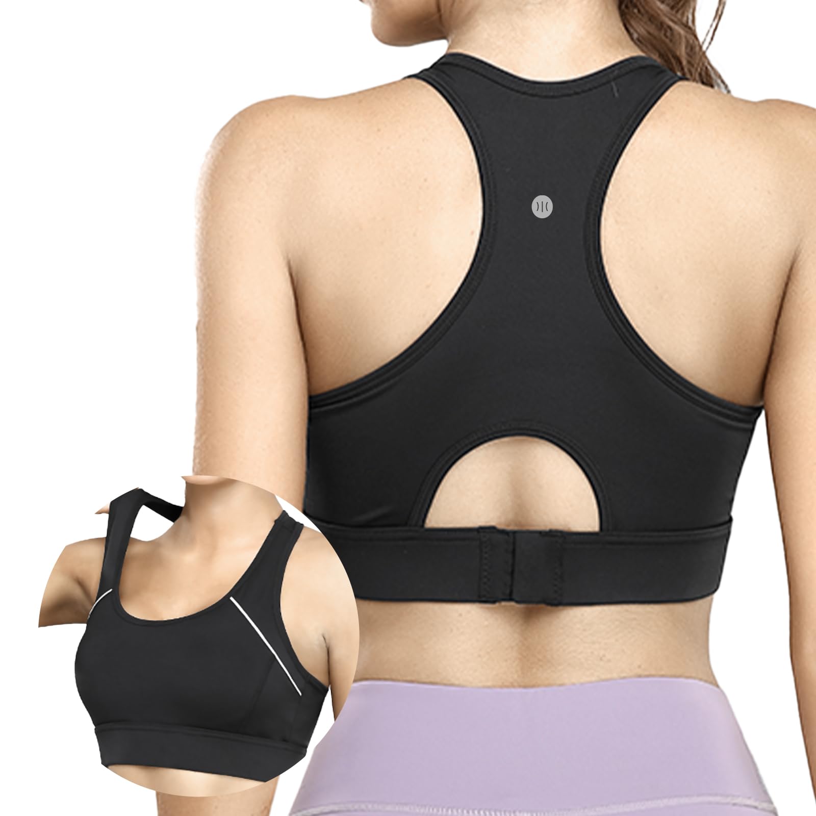 

IRCOLVE Спорт Йога с Большим Размером Высокий Пилатес Дышащий Женский Бюстгальтер, Нескользящий, Носка, Чашки, Топ, Поддержка, Йога, Носка, Беспроводной, Бесшовный, чёрный