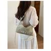 Women Vintage Large Capacity Soft PU Shoulder Bag with Belt Detail for Daily Commute