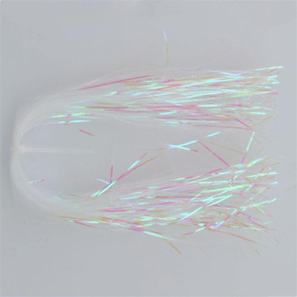 Fish Scale Corrugated Flash Strands Simulates Gliss Glow Strands Tying Flash Tinsel  Saltwater