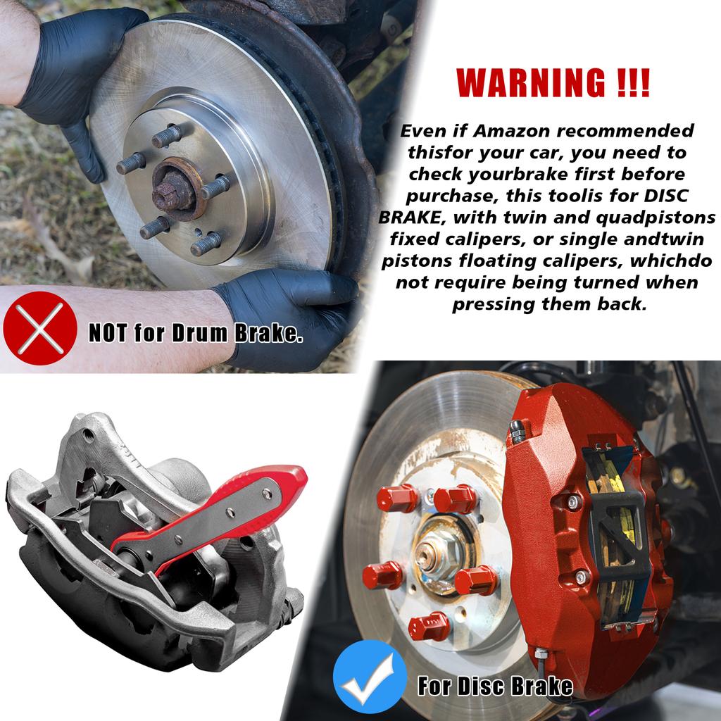Car brake caliper pressure tool 360 degree swing ratchet wrench disc brake caliper piston expander