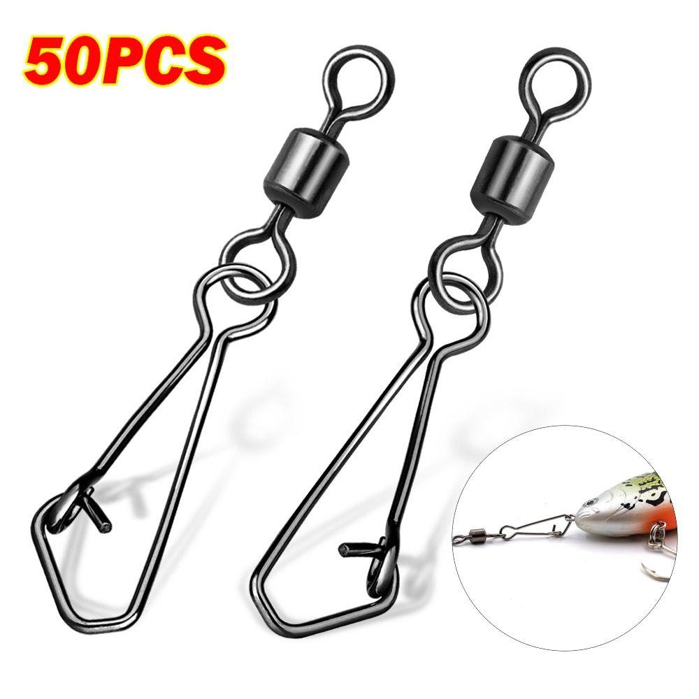 Stainless Steel Rolling Swivel 8 Word Loop Swivels Tackle New Fishhook Lure Swivels