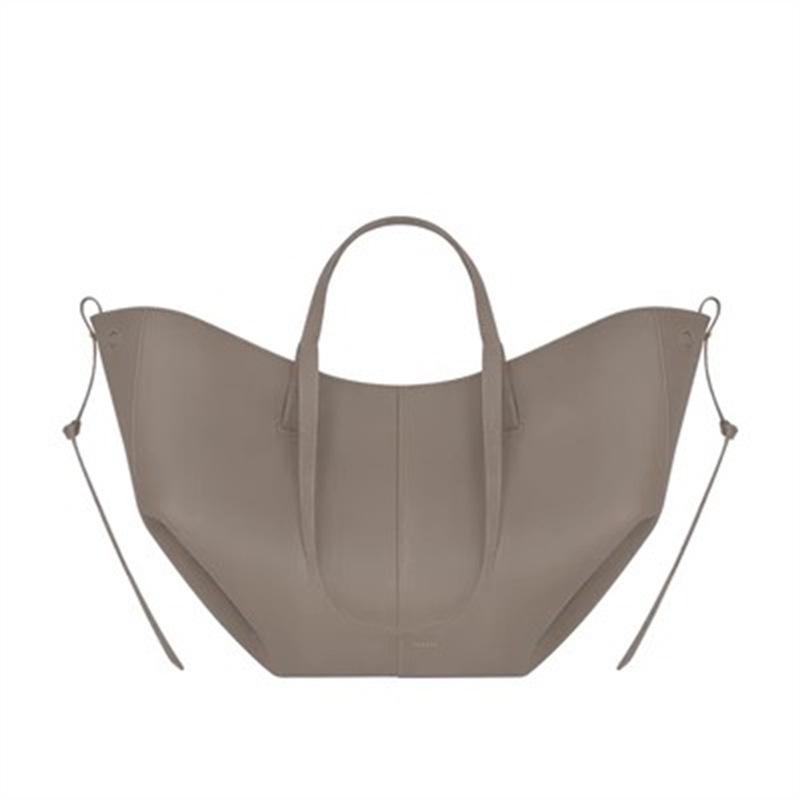 Women's Genuine Leather Cowhide Bucket Bag - Retro European & American Style