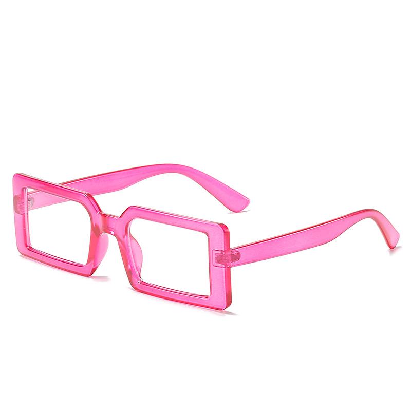 New Plain Anti-Blue Transparent Glasses Retro Literary Jelly Flat Glasses Can Be Equipped With Myopia Glasses Frame Tide