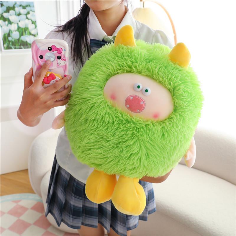 

Новый стиль длинноволосой куклы-монстра, плюшевой игрушки из мультфильма, забавной тряпичной куклы, подушки для девочки 30--35cm