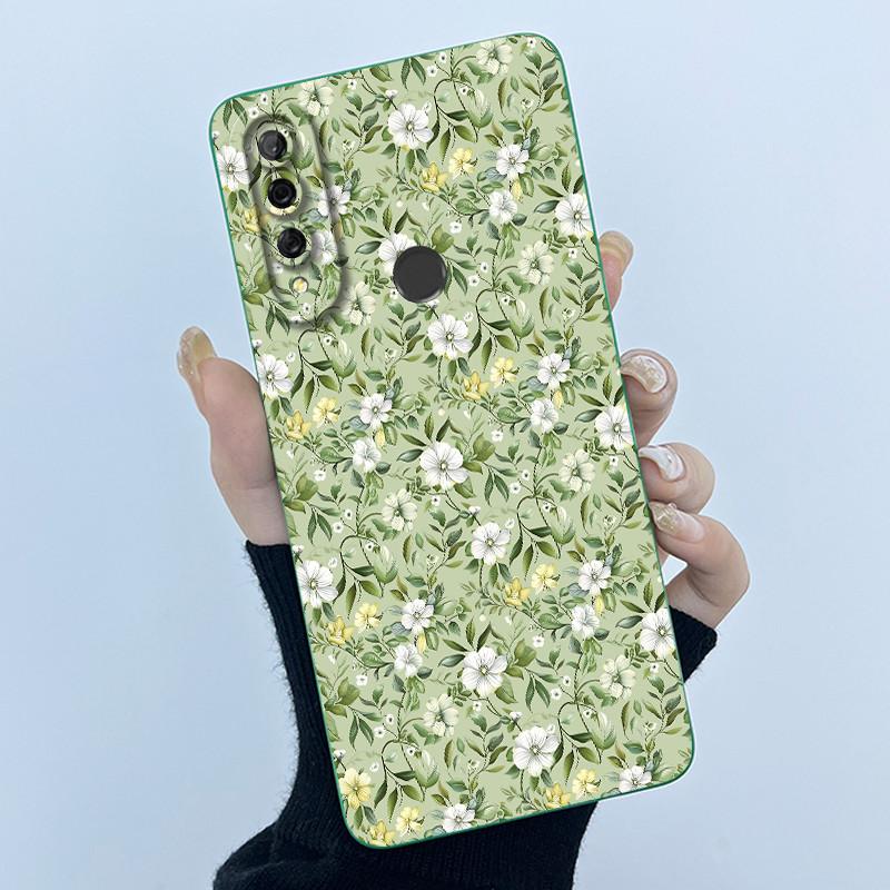Case For Huawei Y9s Y9 Prime 2019 Simplicity flower Liquid Soft Silicone TPU Protective Back Cover For Huawei Y9 Prime 2019 Capa