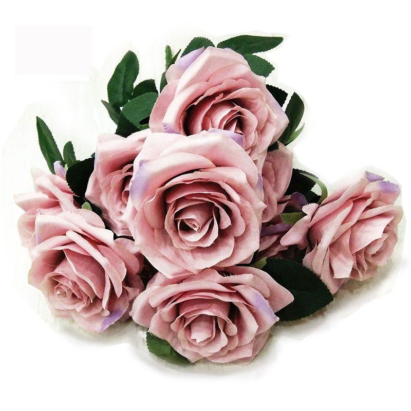 

Шелк 10 Голов Роза Искусственные Цветы Поддельный Букет Свадебный Домашний Декор Вечеринка Bean Paste