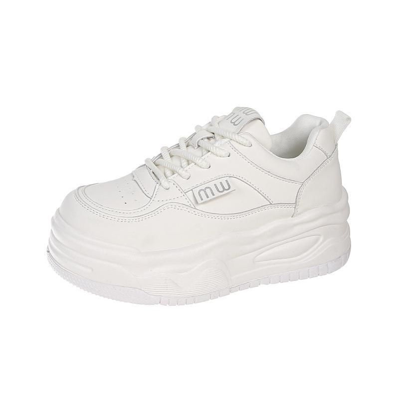European leather thick-soled heightening little white shoes for women's 2025 spring and autumn new versatile single breathable muffin casual women's s