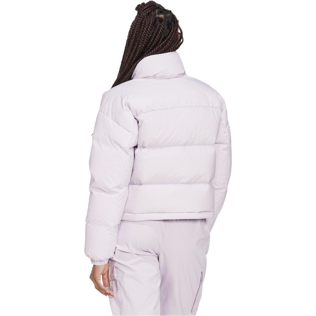 Adidas Puffer Jacket With Stand Collar And Zip Women Outerwear Purple HM2902