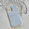 Blue plaid iPhone17promax mobile phone case ins for Apple 16promax white background imd case 15