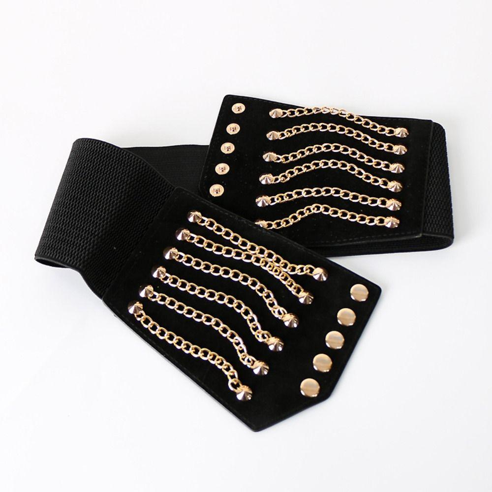 Stretchy Elastic Slimming Body Waist Belts Wide Lace Women's Cummerbunds Versatile Dress