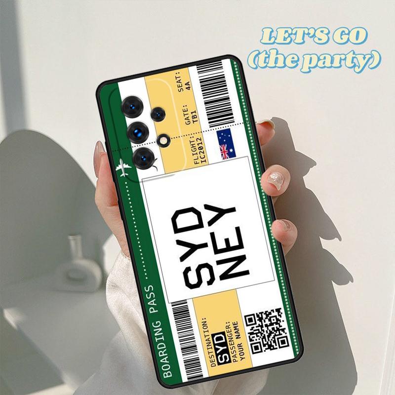 

BOARDING PASS phone case For Samsung Galaxy A42 A31 A40 A51 A71 A32 A80 A91 A52 A72 A73 A20e A21S A50 A70 A11 A12 Cover Samsung A71 5G
